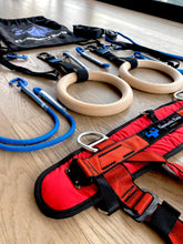 Load image into Gallery viewer, DEAL 11 (25% DISCOUNT SAVE 209 EUR) - Three gymnastics forza rings Large Harnesses + One Small Harness