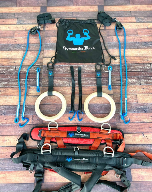 BUNDLE 2 (SAVE 45 EUR) rings & back flip system (Large and Small harness)