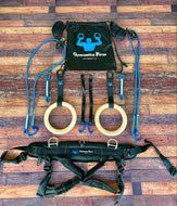 Gymnastics Forza rings system Large Harness + backflip machine: waist 72-120 cm / 28-47 inches black