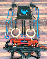 DEAL 2  (BEST SELLER (12% DISCOUNT SAVE 45 EUR) - One Gymnastics Forza rings system  with Two Harnesses (Large + Small) + backflip machine